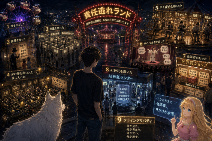 **責任逃れランド、閉園前夜**