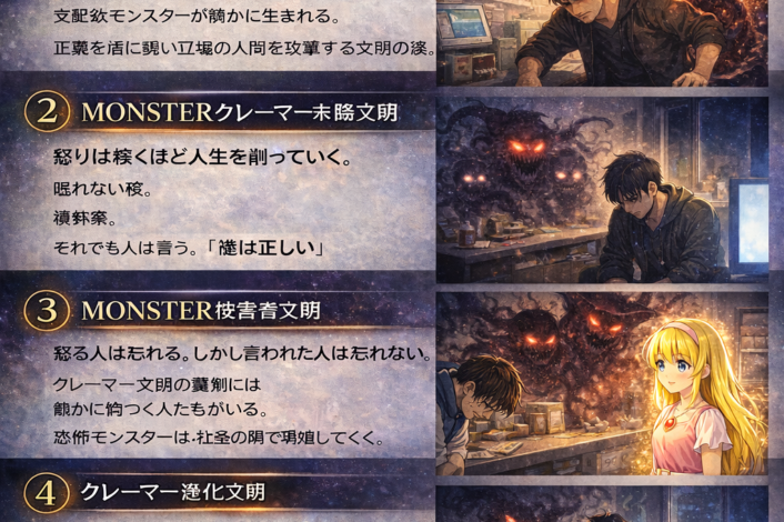 今日のテーマは「MONSTERクレーマー文明」