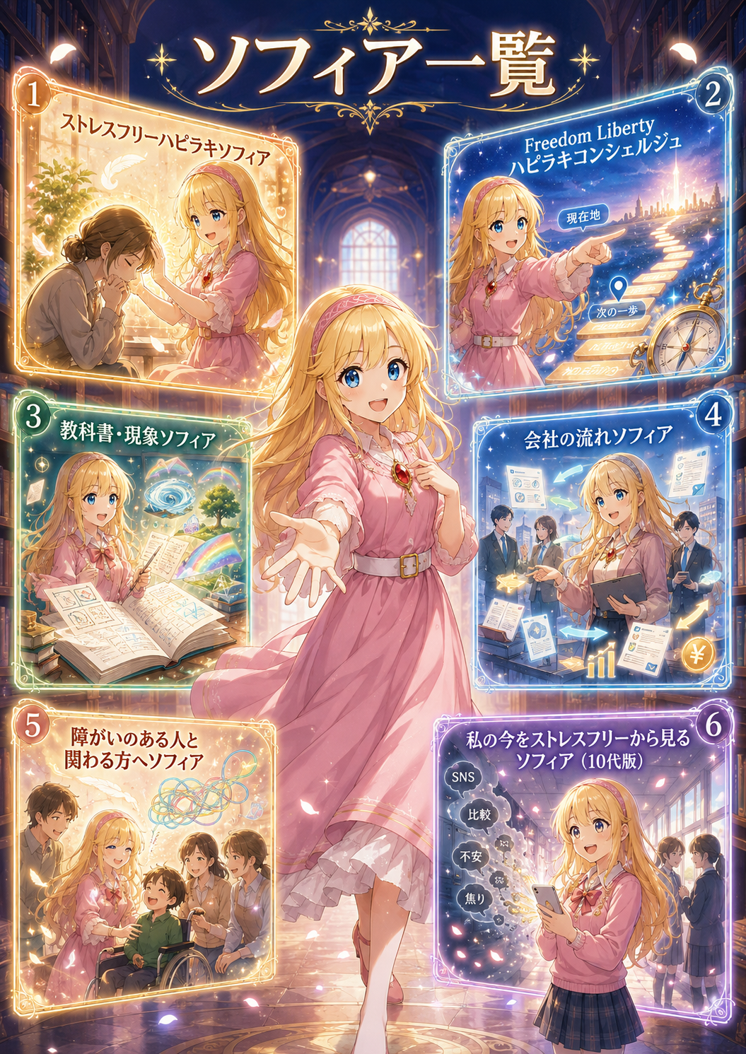 ソフィアたちを使うと元気になるよ！ソフィア一覧！